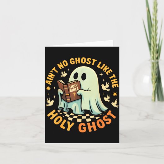 Ain't No Ghost Like The Holy Ghost Funny Faith Pun Karte (Vorderseite)