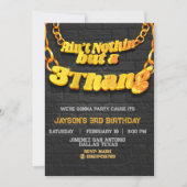 Ain't Nothin, sondern eine 3-fach - Hip Hop Einlad Einladung (Vorderseite)