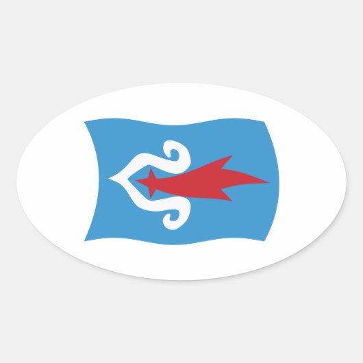Ainu People Flag Sticker (Vorderseite)