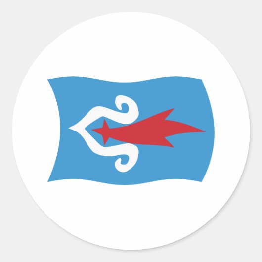 Ainu People Flag Sticker (Vorderseite)
