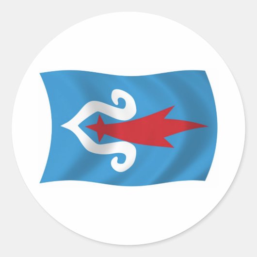 Ainu People Flag Sticker (Vorderseite)
