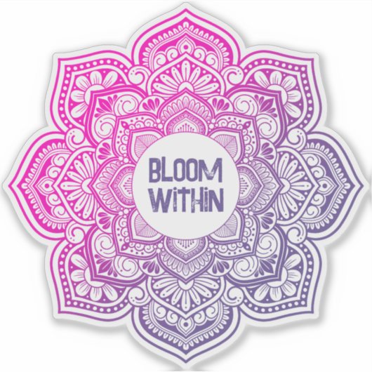 Aion Mandala Personalized Custom-Cut Vinyl Sticker (Vorderseite)