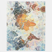 Air Afrique Karte der Welt Fleecedecke (Vorderseite)