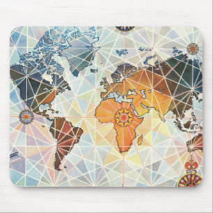 Air Afrique Karte der Welt Mousepad