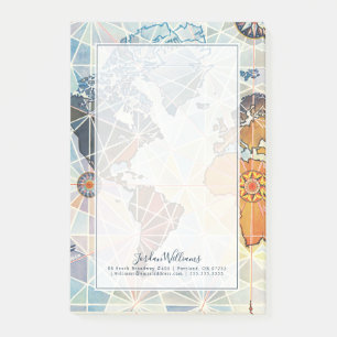 Air Afrique Karte der Welt Post-it Klebezettel