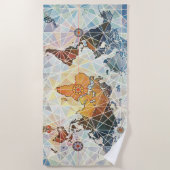 Air Afrique Karte der Welt Strandtuch (Vorderseite)