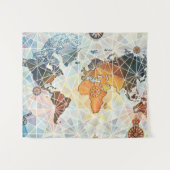 Air Afrique Karte der Welt Wandteppich (Vorderseite (Horizontal))