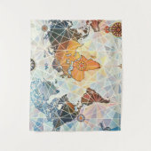 Air Afrique Karte der Welt Wandteppich (Vorderseite)