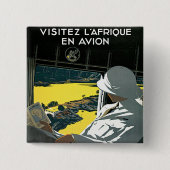 Air Afrique: Visitez L'Afrique en Avion Button (Vorderseite)