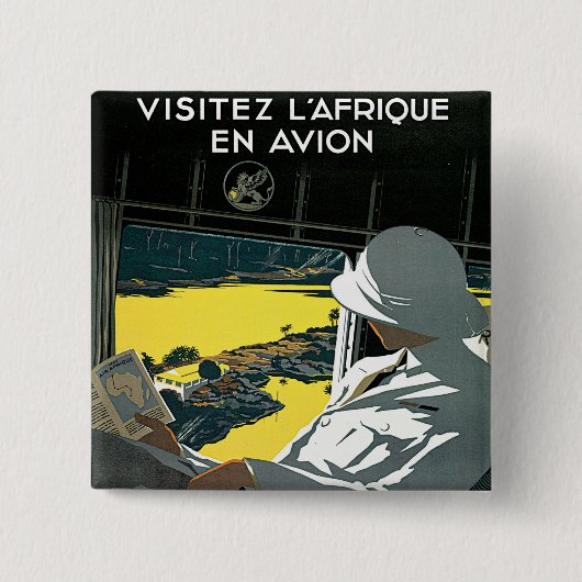 Air Afrique: Visitez L'Afrique en Avion Button (Vorderseite)