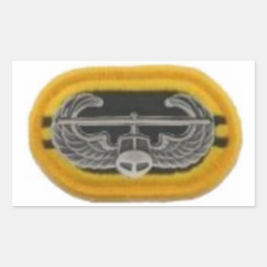Air Assault Abzeichen auf der 2. Bn 327. Oval Stic Rechteckiger Aufkleber (Vorderseite)