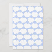 Air Balloon Elephant Boy Baby Shower Einladung (Rückseite)