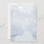 Air Balloon Fox Stars Bokeh Virtual Baby Dusche Einladung (Rückseite)