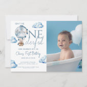 Air Balloon ist nicht das eintönige Foto zum Gebur Einladung (Vorderseite)