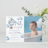 Air Balloon ist nicht das eintönige Foto zum Gebur Einladung (Stehend Vorderseite)