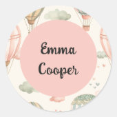 Air Balloons Adventure Kids' Runder Aufkleber (Vorderseite)