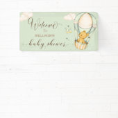 Air Blue Boy Teddy Bear Baby Dusche Willkommen Banner (InSitu)