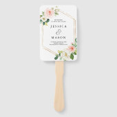 Air Blush Wedding Program Fan Fächer (Vorderseite)