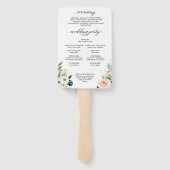 Air Blush Wedding Program Fan Fächer (Rückseite)