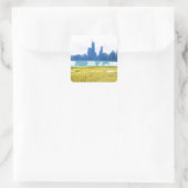Air Brushed Chicago Quadratischer Aufkleber (Tasche)