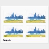 Air Brushed Chicago Rechteckiger Aufkleber (Blatt)