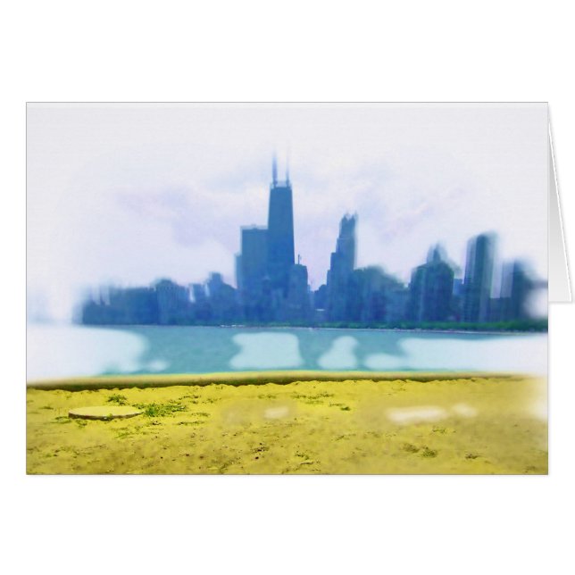 Air Brushed Chicago Skyline Art (Vorderseite (Horizontal))
