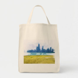 Air Brushed Chicago Skyline Art Tragetasche
