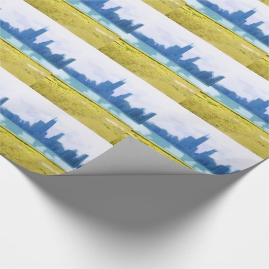 Air Brushed Chicago Skyline Geschenkpapier (Ecke)