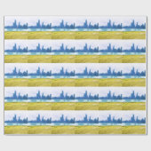Air Brushed Chicago Skyline Geschenkpapier (Flach)