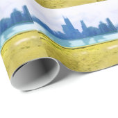 Air Brushed Chicago Skyline Geschenkpapier (Rolleneckpunkt)