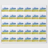 Air Brushed Chicago Wolkenkratzer Geschenkpapier (Flach)