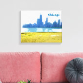 Air Brushed Chicago Wolkenkratzer Leinwanddruck (Insitu (Wohnzimmer))