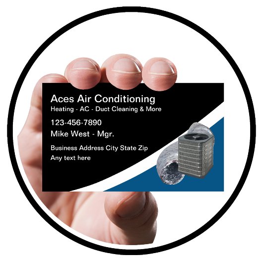 Air Conditioning And Heating Services Visitenkarte
