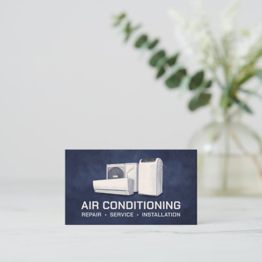 Air Conditioning – Repair • Service • Installation Visitenkarte (Stehend Vorderseite)