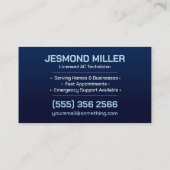 Air Conditioning – Repair • Service • Installation Visitenkarte (Rückseite)