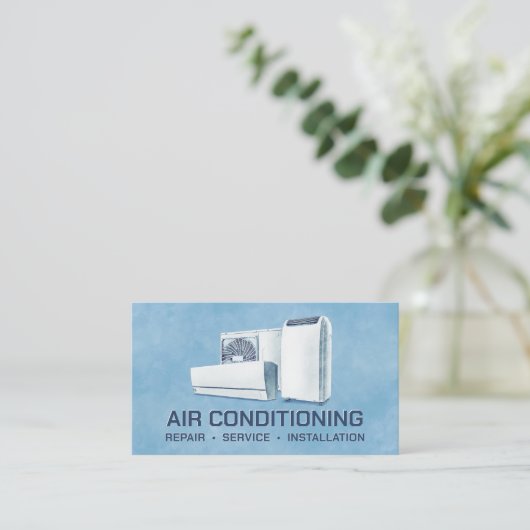 Air Conditioning – Repair • Service • Installation Visitenkarte (Stehend Vorderseite)