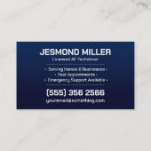 Air Conditioning – Repair • Service • Installation Visitenkarte (Rückseite)