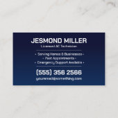 Air Conditioning – Repair, Service, Installation Visitenkarte (Rückseite)