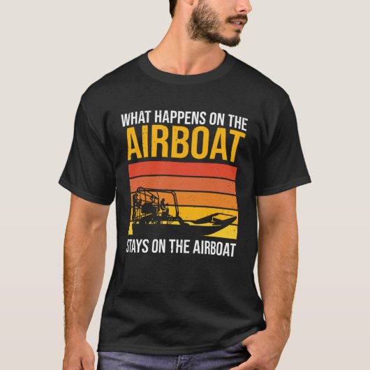 Air cushion boat airboat T-Shirt (Vorderseite)
