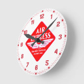 Air Express per Eisenbahn-Express Runde Wanduhr (Winkel)