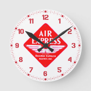 Air Express von Railway Express Agency Wanduhr
