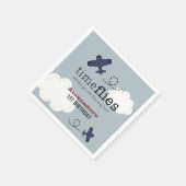 Air Fliegt Flugzeug Blue Boy Geburtstag Napkins Serviette (Ecke)