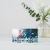 Air Flight Travels | Airport Visitenkarte (Stehend Vorderseite)