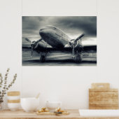 Air Flugzeug Aviation Dakota DC-3-Poster Poster (Küche)