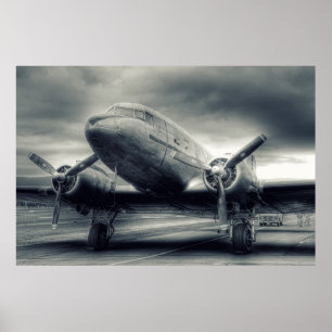 Air Flugzeug Aviation Dakota DC-3-Poster Poster