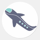 Air Flugzeug Kids Runder Aufkleber (Vorderseite)