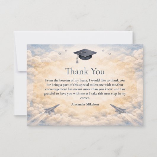 Air Force Academy Graduation Dankeskarte (Vorderseite)