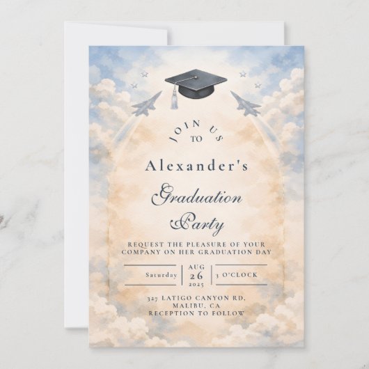 Air Force Academy Graduation Einladung (Vorderseite)