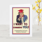 Air Force Academy Graduation, Uncle Sam Patriotic Karte (Gelbe Blume)