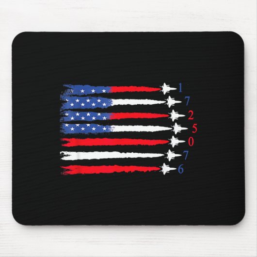 Air Force American Flag 4th Of July 2026 Funny Gif Mousepad (Vorne)
